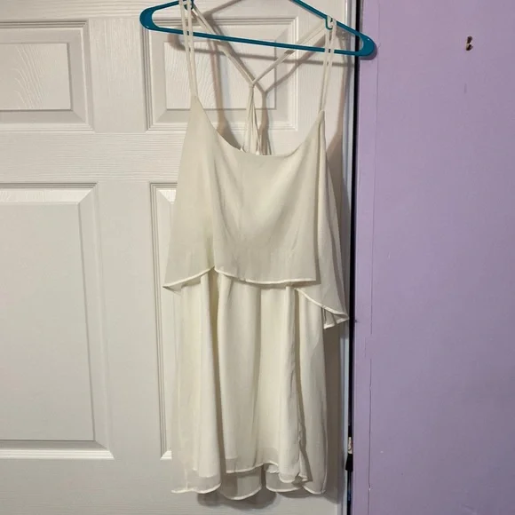 Ecote | Dresses | Spaghetti Strap White Flowy Mini Dress | Poshmark Ecote | Dresses | Spaghetti Strap White Flowy Mini Dress | Poshmark